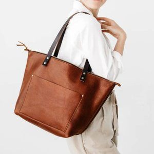 Portland Leather Goods zip  tote